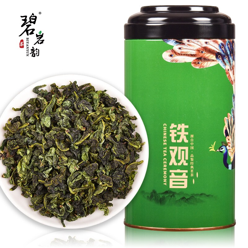 碧岩韵 茶孔雀绿罐铁观音250g
