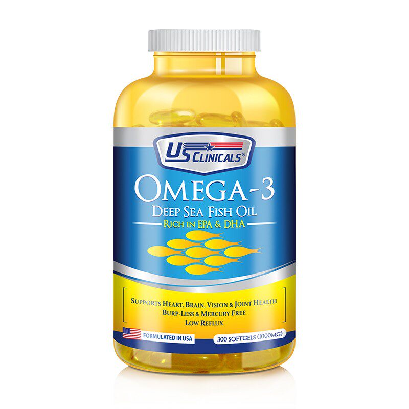 US Clinicals/优思克利 Omega-3深海鱼油软胶囊 300粒/瓶