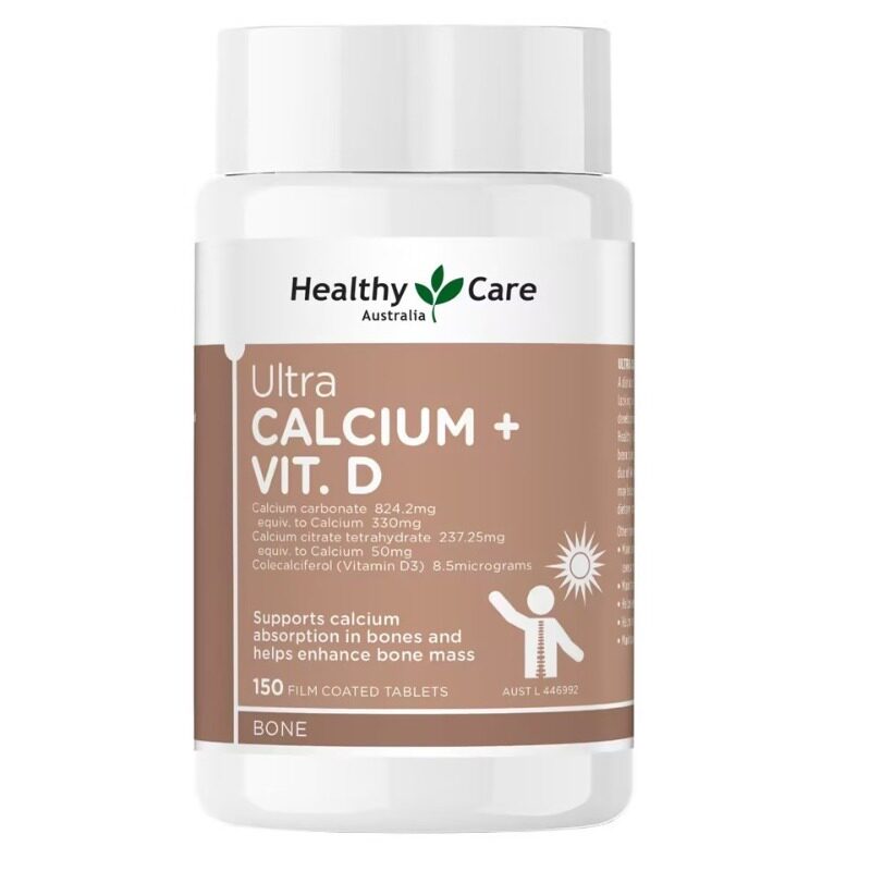 澳洲Healthy Care澳世康钙+维生素D150片