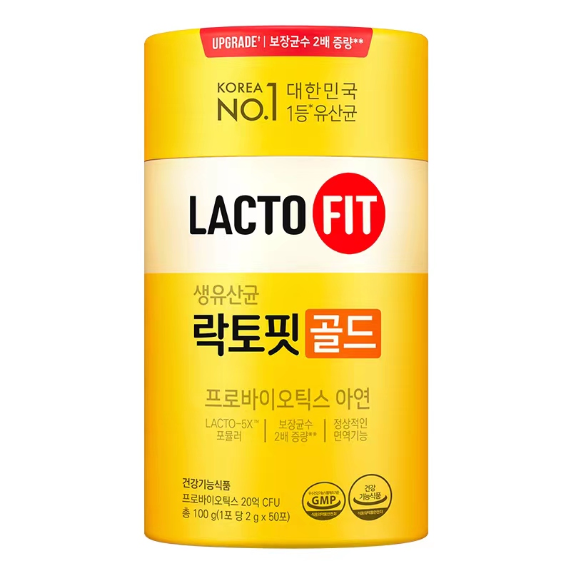 韩国钟根堂LACTO-FIT乐多飞益生菌粉50条装全家儿童肠胃益生元锌