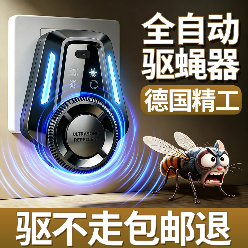 Fly Repellent Device for Commercial Use in Restaurants and Dining Establishments, Indoor Ultrasonic Fully Automatic Sweep to Eliminate Mosquitoes and Insects Fly Repellent Device for Commercial Use in Restaurants and Dining Establishments, Indoor Ultrasonic Fully Automatic Sweep to Eliminate Mosquitoes and Insects