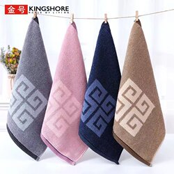 [Gold Square] 2/4 High-grade pure cotton Hand Towel Auspicious Ethnic Style Increase thickened Square Towel 6206