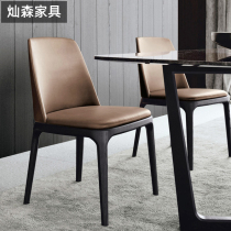 Solid wood dining chair modern minimalist home Nordic restaurant chair backrest negotiation leisure chair Hotel light luxury coffee chair