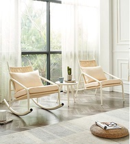 Balcony small table and chair rattan chair three-piece set Internet celebrity creative one table and two chair combination home outdoor balcony leisure table and chairs