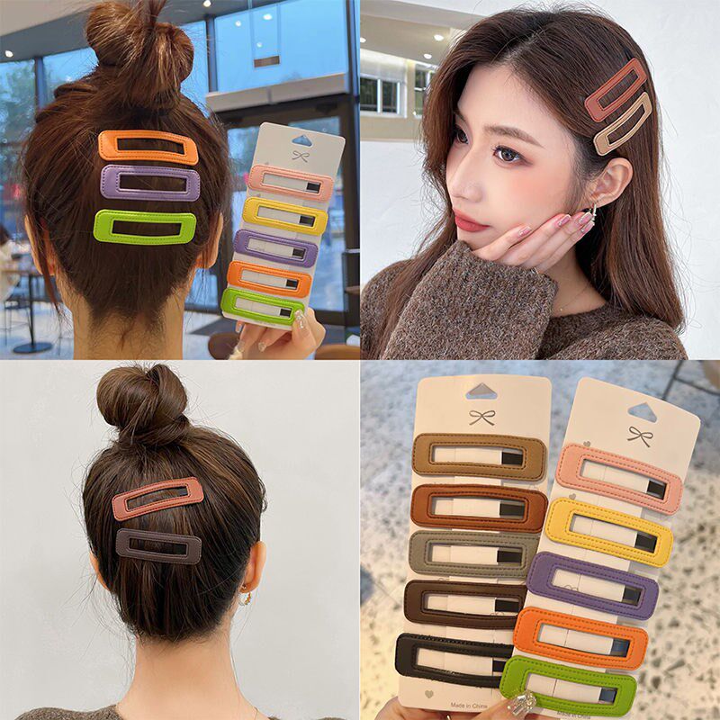 Net red 2022 new hair clip girl side clip candy color bangs clip broken hair clip bb clip hair clip headdress