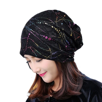 Baotou Hat Lace Headscarf Hat Hooded Hood Lady Autumn Winter New Breathable Heaps Pile Cap Air Conditioning Cap Melon Leather Hat