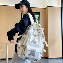 Backpack ins fashion student schoolbag simple junior high school student backpack