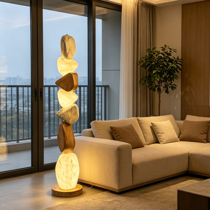 Floor Lamp 2026 New Model Living Room Sofa Side Decorative Lamp Italian Designer Style Stone Pile Shape Atmosphere Lighting Floor Lamp 2026 New Model Living Room Sofa Side Decorative Lamp Italian Designer Style Stone Pile Shape Atmosphere Lighting