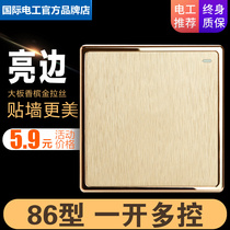 Type 86 Home Open Multi Control Switch Panel Concealed Single Open Midway Switch Wall Open Triple Control Light Switch