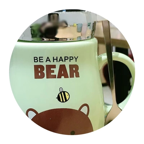 Cup High Actory Creative Cute Cartoon Super Mute Ceramic Mug с студентами мужского и женского пола, чтобы пойти на завтрак