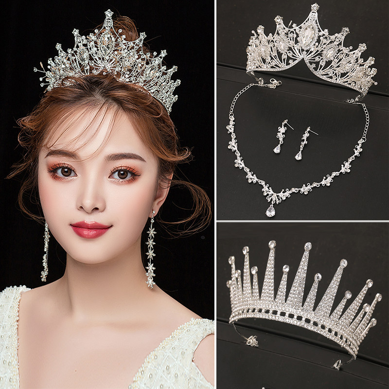 Hair accessories 2021 new high-end bridal headdress grade engagement Xiuhe clothing year simple dinner red Hanfu set