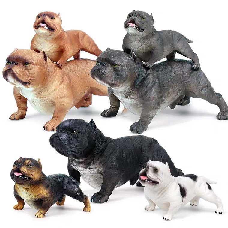 Realistic Static Solid Animal Model: American Bully Dog Figurine Toy for Boys Realistic Static Solid Animal Model: American Bully Dog Figurine Toy for Boys