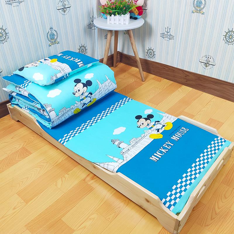 Kindergarten quilt three-piece set with core quilt six-piece set pure cotton children's nap bedding for babies entering the kindergarten