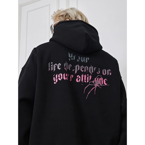 Толстовка с капюшоном с молнией, оригинальный балахон, в американском стиле