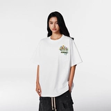 Футболка в стиле хип-хоп, в американском стиле, с вышивкой, круглый воротник, короткий рукав