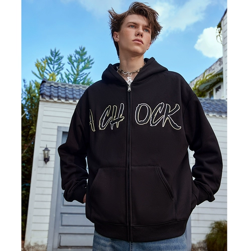 Оригинальный кардиган, толстовка с капюшоном для влюбленных, в американском стиле, с вышивкой, с печатью вашего логотипа