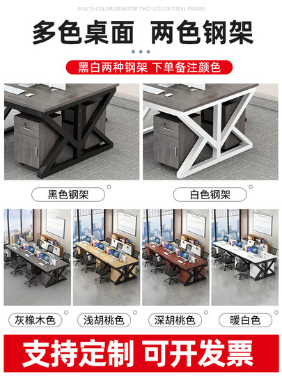 Рабочее место персонала простое и современное, с рабочими станциями на 2/46 человек, перегородками-экранами, а также специальным офисным компьютерным столом и комплектом стульев.