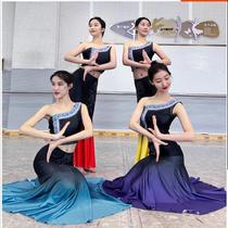 New adult Dai dance performance clothing practice ethnic skirt peacock dance fishtail skirt milk silk ethnic