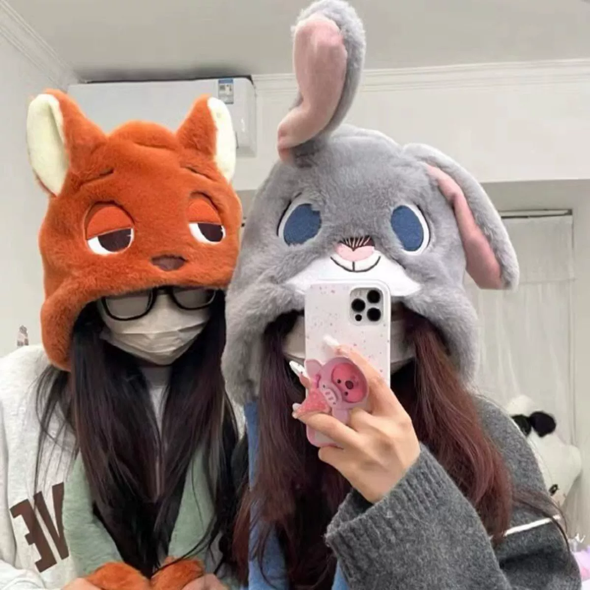 Ушастая шапка для перемещающихся ушей Crazy Animal City Judinik лисья шапка уши милый