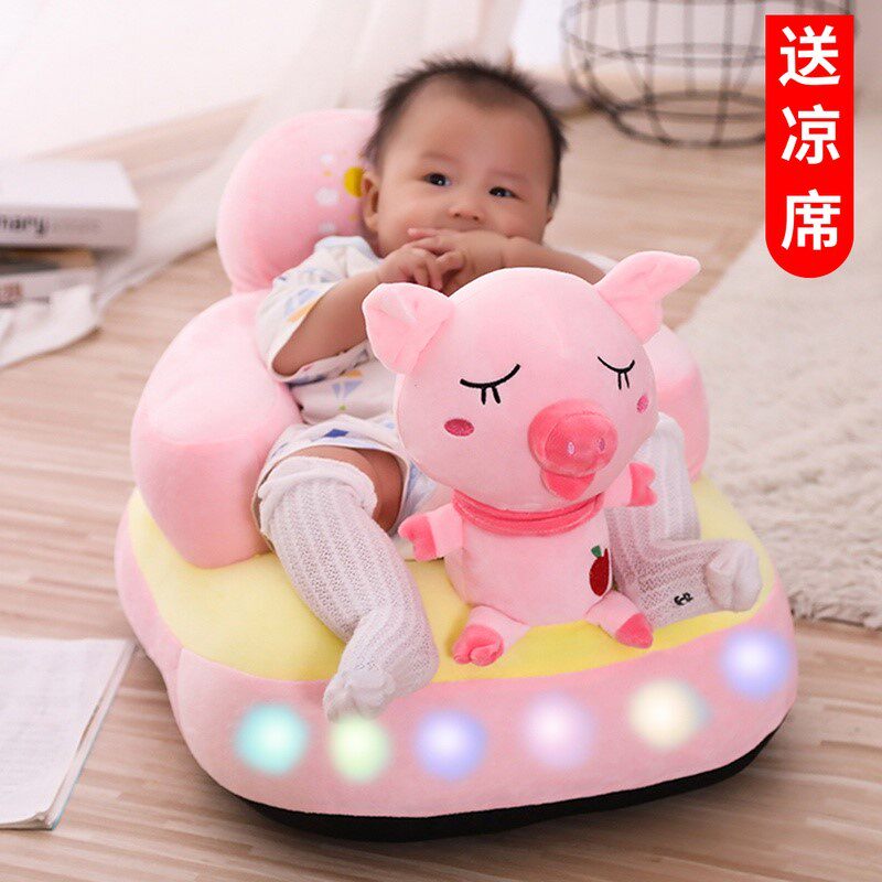 Four-month-old baby seat baby sitting on the artifact learning chair does not hurt the ridge column inflatable small sofa learning to sit training chair