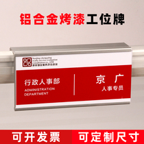 Aluminum alloy hanging workstation sign office employee workstation sign position sign seat sign screen sign