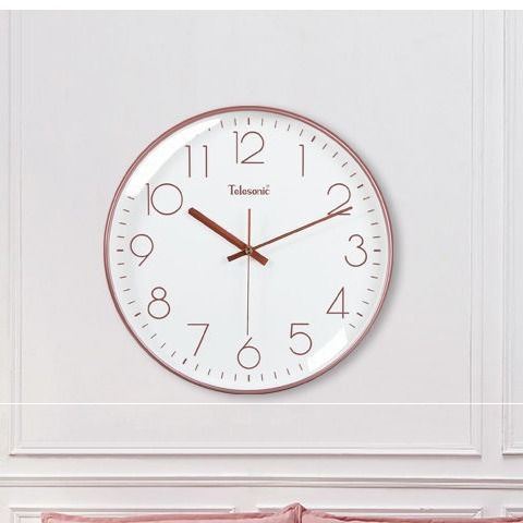 New Wall Clock Digital Fashion Fashion Personality Creative Ultra-quiet Nordic Round Clock Living Room Bedroom Clock Bell