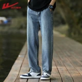 Warrior, осенние демисезонные джинсы, штаны, ретро повседневные брюки, свободный прямой крой, в американском стиле