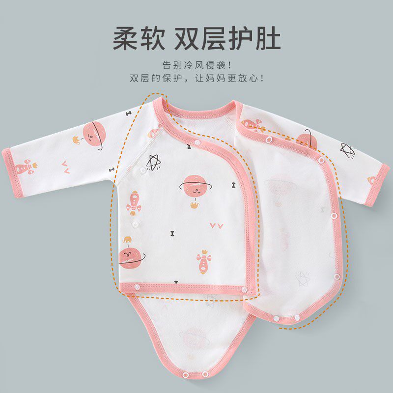 Tongtai newborn spring and summer climbing clothing 0-12 months pure cotton bottoming clothing baby triangle climbing baby summer cartoon bag