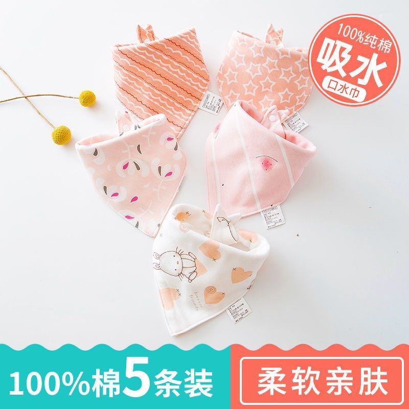 Total Cotton Age Baby Drool Towel Newborn Child Triangle Towel Bib Water Absorbing Bib Boy Girl Girly For Autumn/Winter