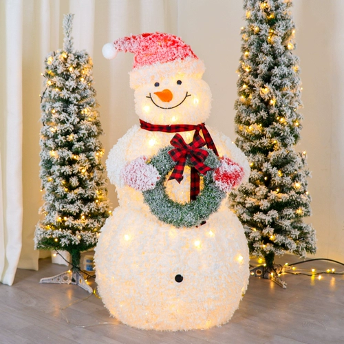 Рождественская декоративная бархатная сияние рождественские снеговики отель рождественская сцена на рождественских украшениях рождественская елка украшения