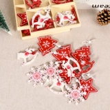 Рождественский деревянный декор, детская подвеска, со снежинками, подарок на день рождения