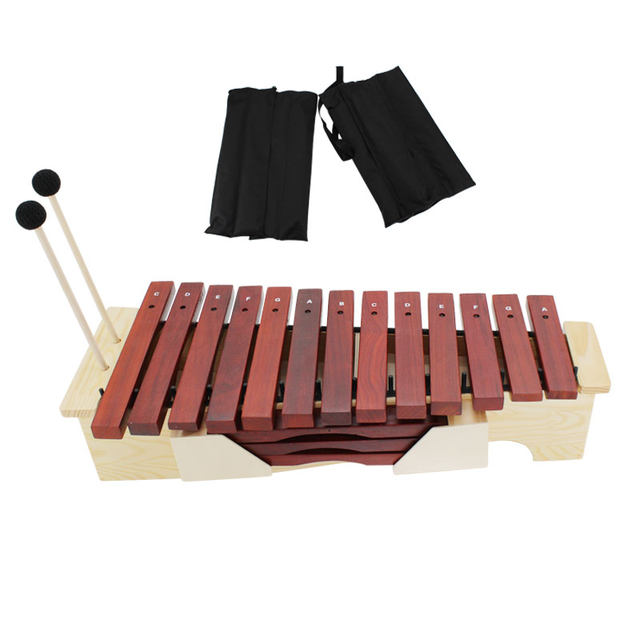 Orff percussion instrument 13-speaker body-modified high-mid-bass mahogany xylophone aluminium plate piano knocking music classroom