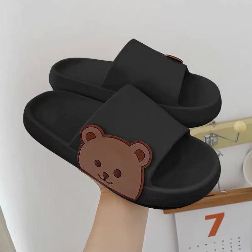 Cute Cartoon Slippers Female Shins Girl Hearts Home Anti-Slip Odor Lovers Thick Bottom Cold Drag Outwear