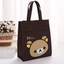 Primary School Students Cartoon School Lunch Box Bag Waterproof Canvas Hand Bag Carry Book Bag Tutorial Bag bag Fine Art Package