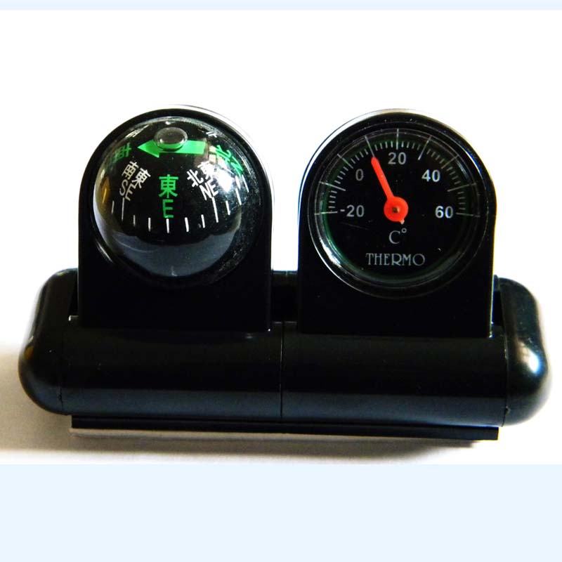 Guide Ball Thermometer Guide Two-in-one Thermometer Car Compass On-board Outdoor Preparation Car Supplies-Taobao