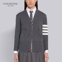 Ms. Thom Browne 2022 spring summer 4 striped cotton V neckline