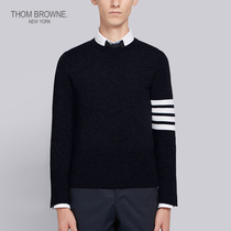 THOM BROWNE man 2022 spring summer 4 striped cashmere round neckline hooded sweatshirt