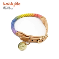 Радужный чокер, из натуральной кожи