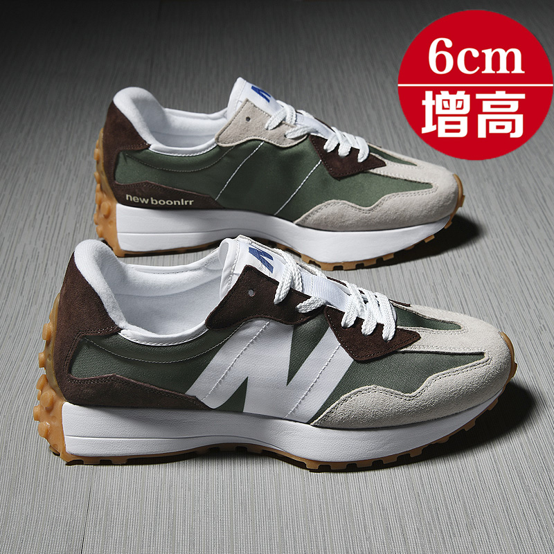 Spring and Autumn New Cool Run NB Men's shoes 35 Genuine Leather Old Daddy Shoes Inner Heightening Sneakers 37 Running Shoes Man 45