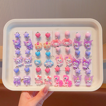 Kuromi children's earrings 2025 new cartoon ear clips