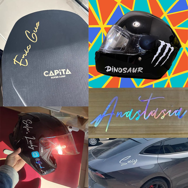 English name stickers custom-ordered handwritten body letters waterproof helmets set for snowboard skateboard sticker locomotive sticker-Taobao