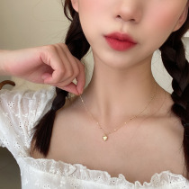Minimalist sweet and loving pendant necklace Korean tennis red ins chain lock bone chain personality fashion neck chain woman 3145