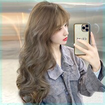 Wig female medium long hair big wave long curly hair 2022 fashion new Korean temperament natural wig full head cover