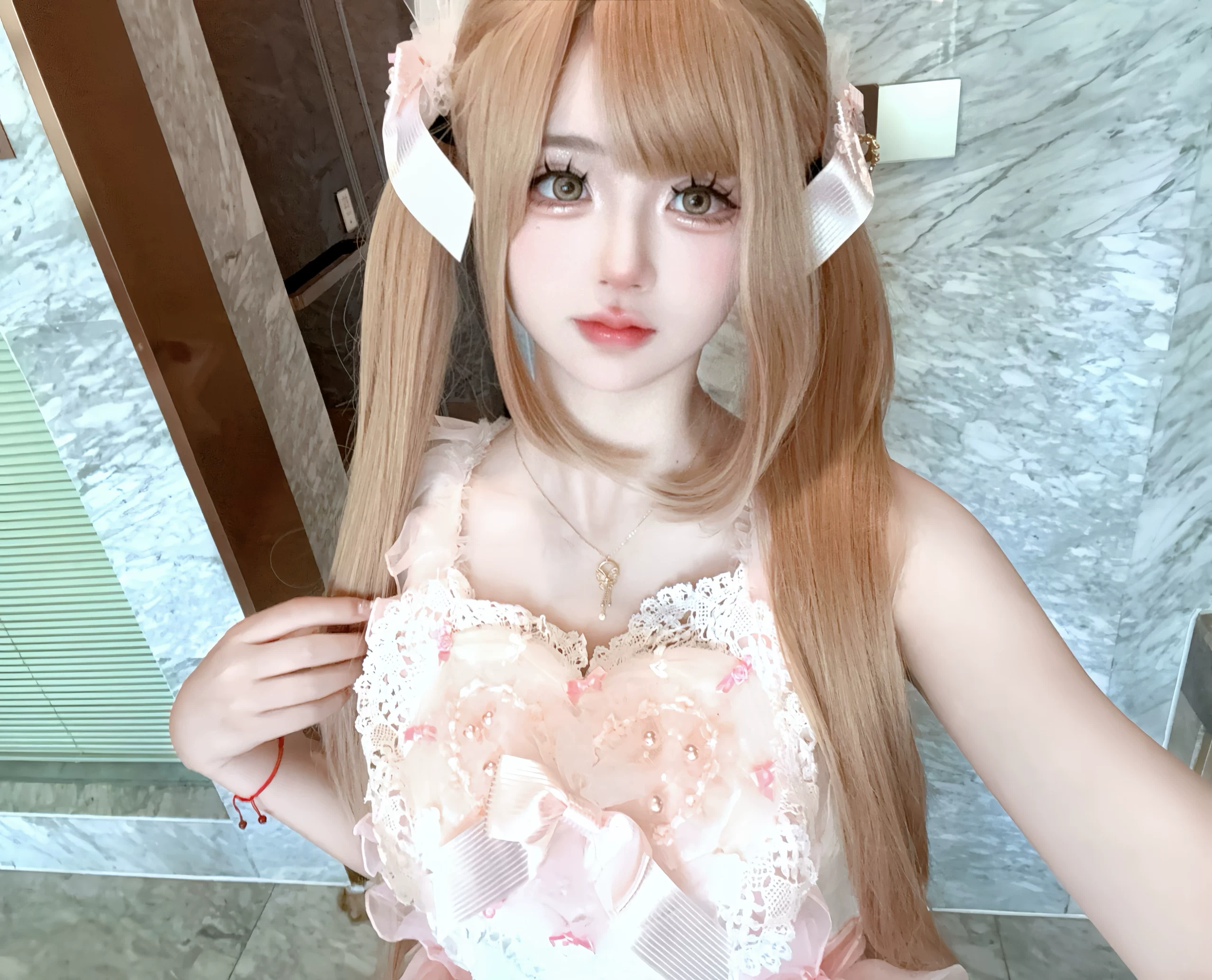 Хвостик, золотой парик, стиль Lolita, косплей, (Physicals)