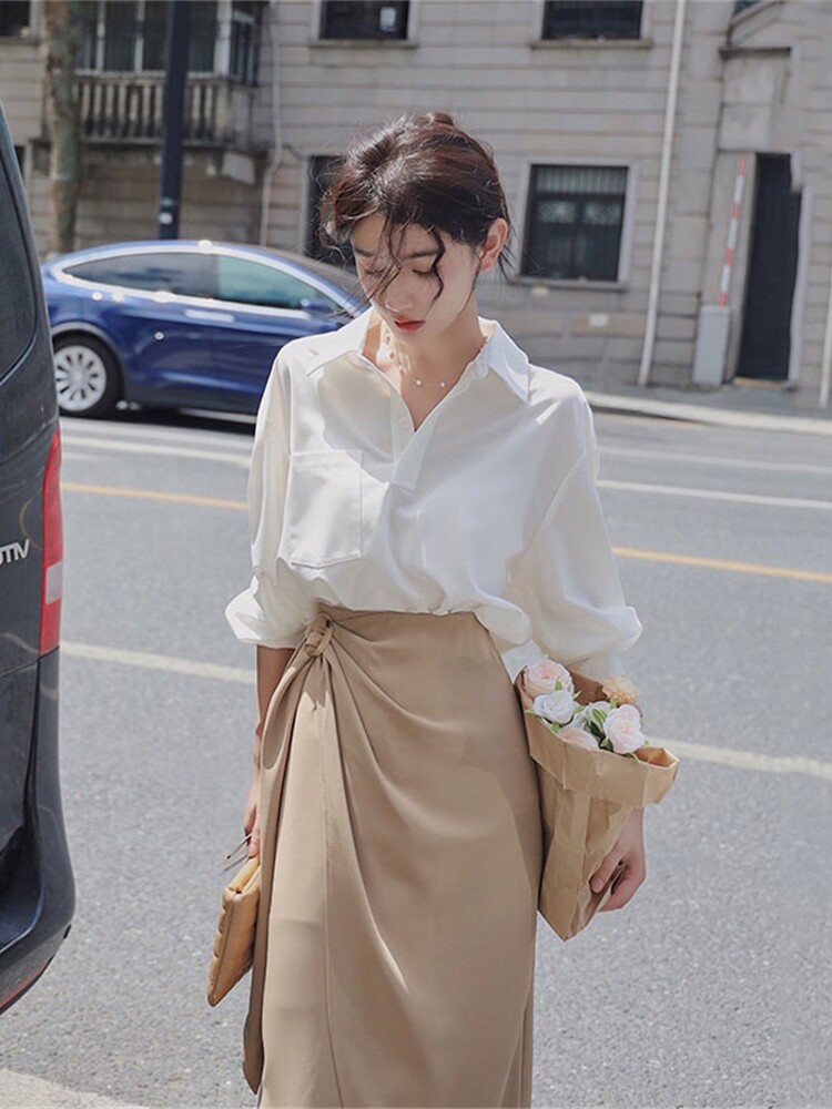 SPYB2021 new red fashion women's clothing with light - fledged dress two sets