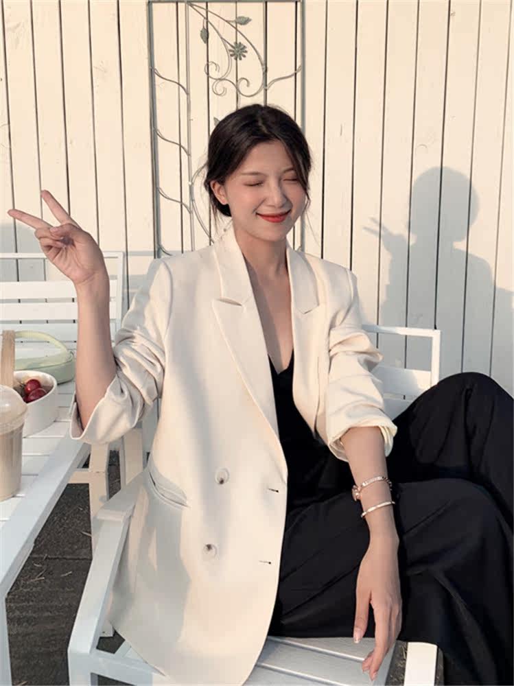 Sandro bassa suit jacket women's 2021 new spring and autumn British style small casual loose small suit