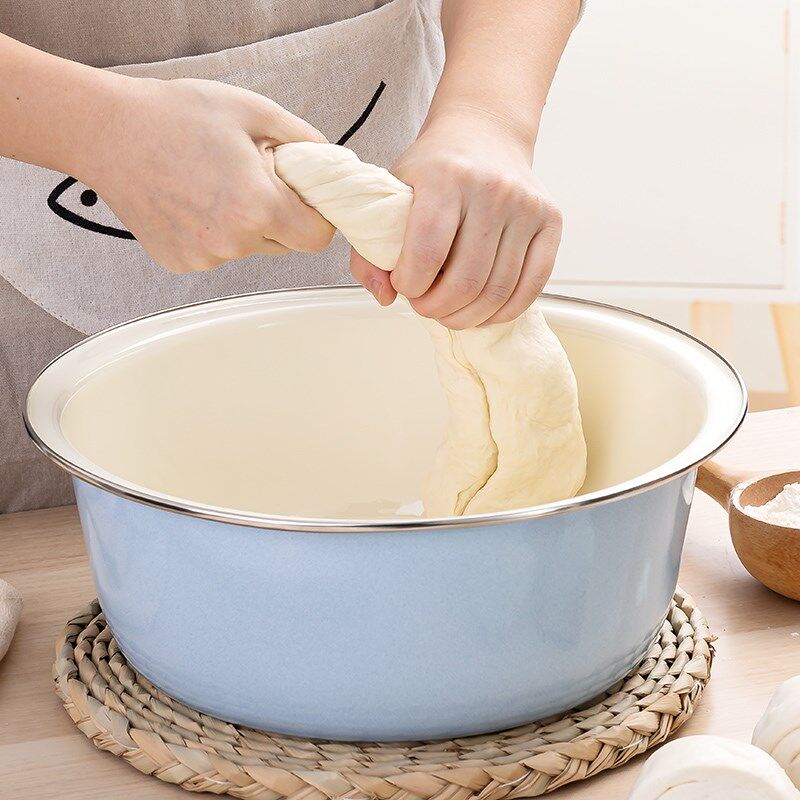 Hairy pelvis household with old enamel handmade and pelvis thickness rubber pelvis without sticking force-saving pelvis