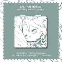 New Misu Yuan Shen Mandrill peripheral cute small mirror carry-on makeup mirror student handheld double-sided folding