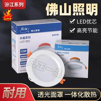 Foshan lighting fenjiang led downlight high wattage white light yellow light ceiling light living room hole light bucket light ceiling spotlight