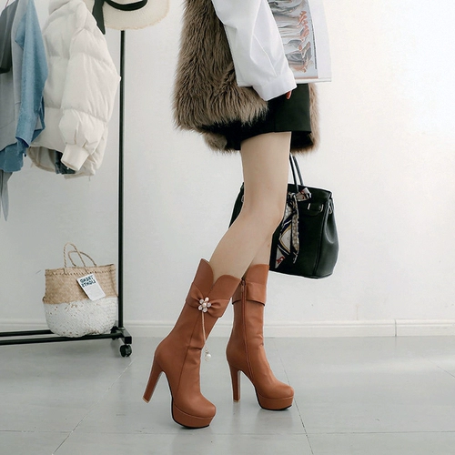 Martens, демисезонные утепленные ботинки, универсальные высокие сапоги на высоком каблуке, средней длины